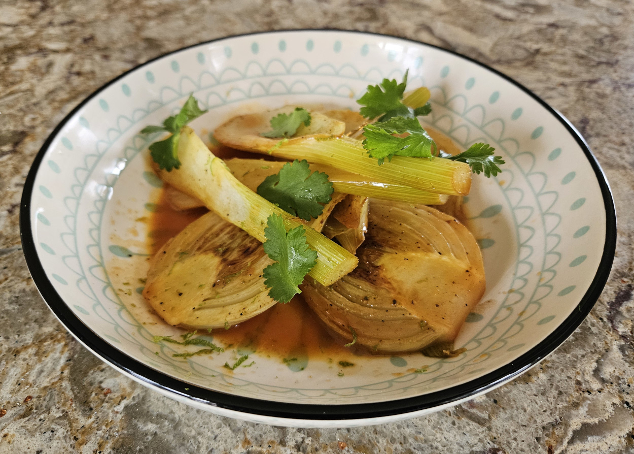 Pan Roasted Fennel with Blood Orange Glaze