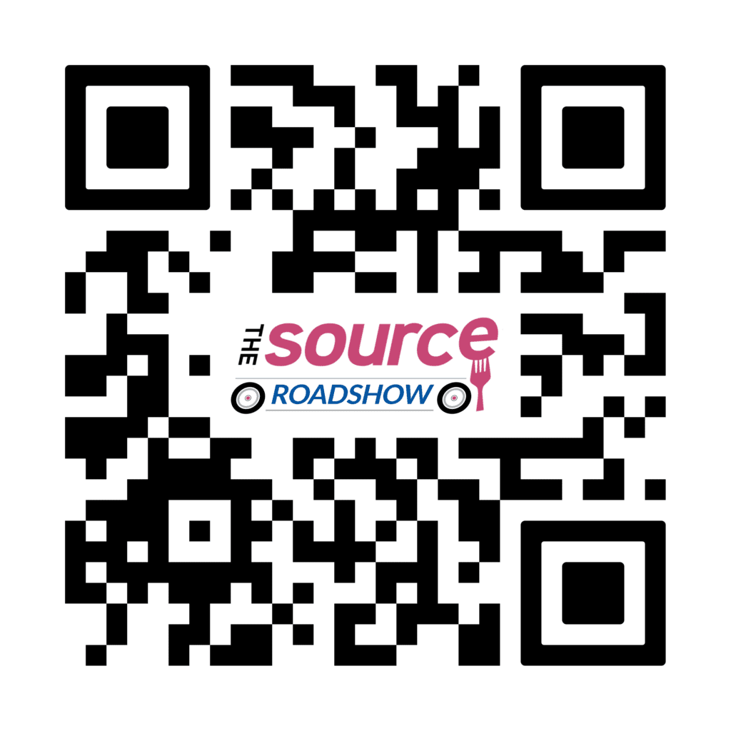 Scan the QR code to confirm your free entry to The Source Roadsho